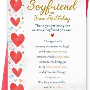 Boyfriend Birthday Card Gifts, Funny Birthday Card for Boyfriend Him Husband Men