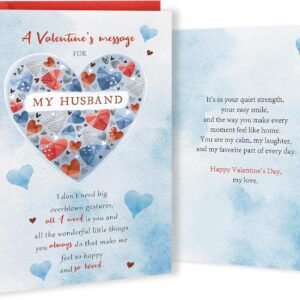 Husband Valentines Day Card, Romantic Valentines Day Cards Gifts for Husband from Wife, Happy Valentine's Day, My Love